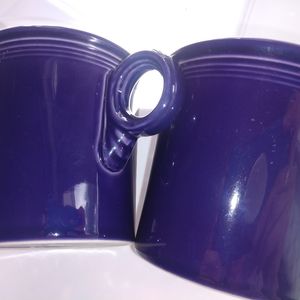 3 Purple Fiestaware Plum Color Coffee Mugs (3)like new condition, ring handles